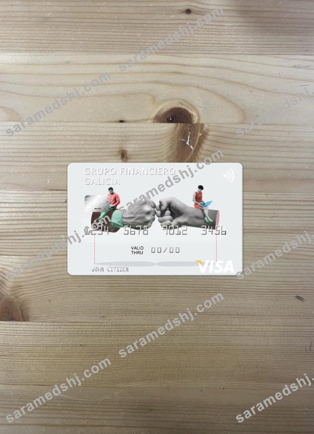 Argentina Grupo Financiero Galicia visa card photolook front